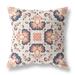 HomeRoots 20" X 20" Off White And Blue Broadcloth Floral Throw Pillow - 23