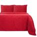 HomeRoots Burgundy Twin Cotton Blend Thread Count Washable Duvet Cover Set