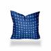 HomeRoots 17" X 17" Blue And White Zippered Gingham Throw Indoor Outdoor Pillow Cover - 4