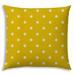 HomeRoots 17" X 17" White And Yellow Blown Seam Polka Dots Lumbar Indoor Outdoor Pillow - 14