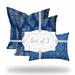 HomeRoots Set Of Three 20" X 20" Blue And White Enveloped Coastal Throw Indoor Outdoor Pillow Cover - 4