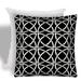 HomeRoots 17" X 17" Black And White Zippered Interlocking Throw Indoor Outdoor Pillow - 14