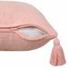 HomeRoots 20" X 20" Light Pink 100% Cotton Zippered Pillow