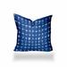 HomeRoots 16" X 16" Blue And White Zippered Gingham Throw Indoor Outdoor Pillow - 18