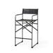 Leather Director's Chair Counter Stool - 19.29"W x 19.29"D x 40.15"H