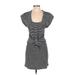 Vena Cava Casual Dress - Mini Scoop Neck Short sleeves: Black Dresses - Women's Size Small