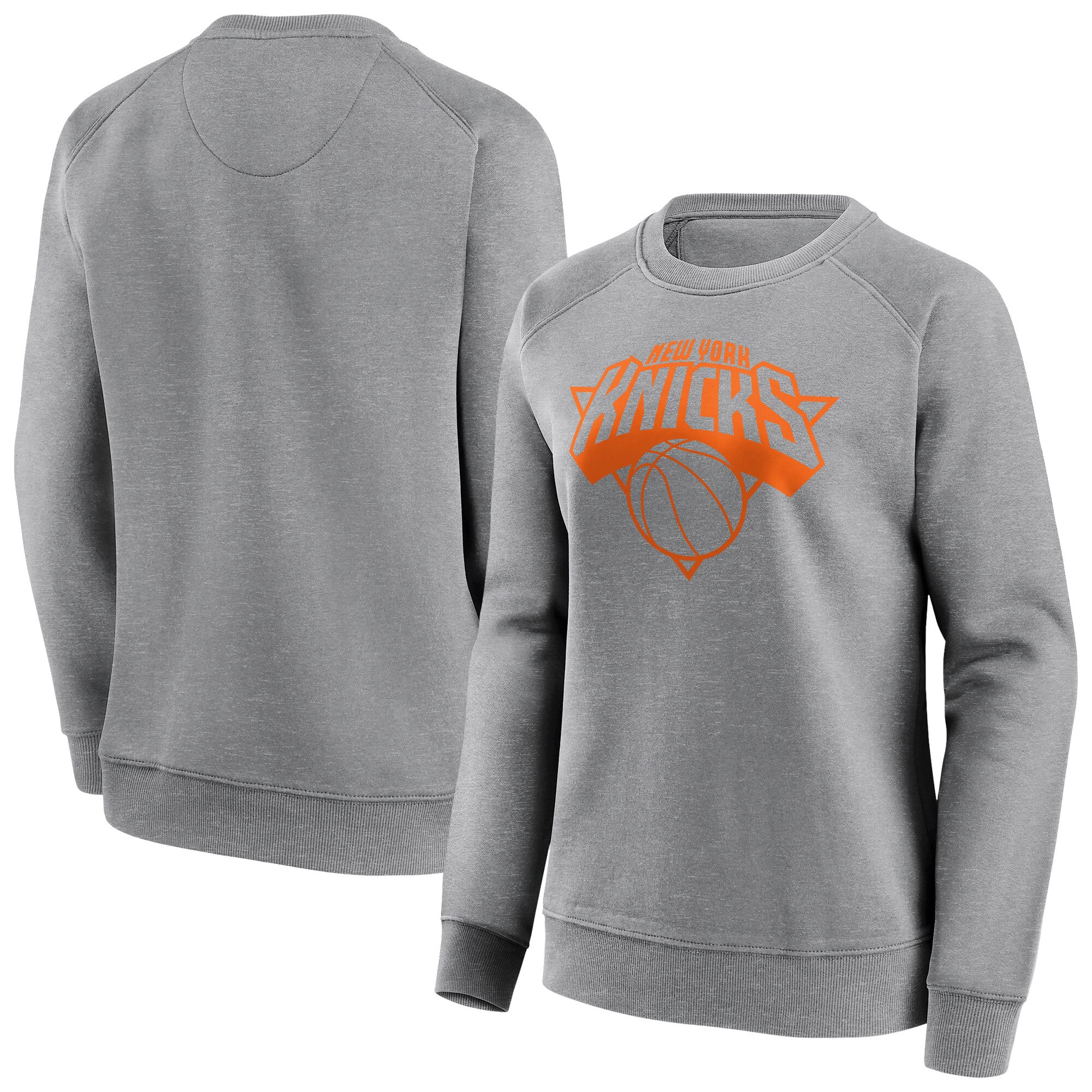 New York Knicks Fanatics Branded Iconic Mono Logo Graphic Crew Sweatshirt - Sportgrau - Damen Image