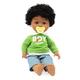 Cicciobello My Friends Interaktive Puppe, Höhe 42 cm, Spiele für Kinder 2 Jahre, Classic mit Schnuller, detailliertes Kleid und bürstbares Haar, Afro