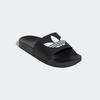 Badesandale ADIDAS ORIGINALS "LITE ADILETTE", Gr. 48,5, schwarz-weiß (core schwarz, cloud weiß, core schwarz), Synthetik, clean, sportlich, Schuhe Badelatschen Pantolette Schlappen