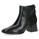 CAPRICE Damen Stiefeletten mit Absatz aus Leder Blockabsatz Weite G, Schwarz (Black Comb), 41 EU