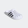 Badesandale ADIDAS SPORTSWEAR "ADILETTE CLOG", Gr. 48,5, schwarz-weiß (cloud weiß, core schwarz, cloud weiß), Synthetik, sportlich, Schuhe Badelatschen Pantolette