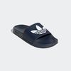 Badesandale ADIDAS ORIGINALS "LITE ADILETTE", Gr. 48,5, blau (collegiate navy, cloud weiß, collegiate navy), Synthetik, clean, sportlich, Schuhe Badelatschen Pantolette Schlappen