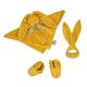 Kaloo - Lapinoo - Newborn Gift Set - Ochre Colour - 3 Baby Accessories - Baby’s Comforter + Teething Ring + Booties - 11 cm - 0 Months +, K218011