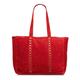 FIRENZE ARTEGIANI. Alonte Women's Shoulder Bag, Genuine Leather, Suede, 38 x 12 x 30 cm, Colour: Red, red, Utility