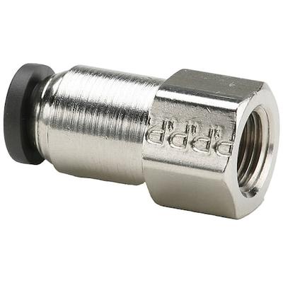PARKER 66PLP-6-6 Push-to-Connect Fitting, Brass, Silver