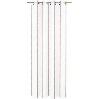 Gardine WIRTH "Chloé", weiß (weiß, rost), B:550cm H:175cm, Polyester, Gardinen, Fertigstore mit Ösen (Ø 4 cm) nach Maß Image