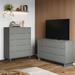 Manhattan Comfort Granville Configurable Dresser Set Wood in Gray | Wayfair GRAN066