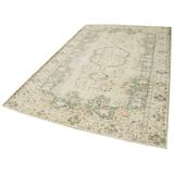 White 112 x 72 x 0.4 in Area Rug - Rug N Carpet Vintage Rectangle 5'11" X 9'3" Area Rug Cotton | 112 H x 72 W x 0.4 D in | Wayfair a-8684012058062