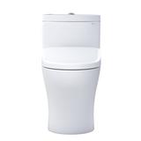 TOTO Aquia 1.28 GPF Elongated One-Piece Toilet w/ High Efficiency Flush (Seat Included), Ceramic in White | 28.38 H x 15.19 W x 28.25 D in | Wayfair