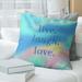 East Urban Home Handwritten Live Laugh Love Quote Pillow Polyester/Polyfill/Cotton Blend | 26 H x 26 W x 4 D in | Wayfair