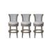 Ophelia & Co. Ted Solid Wood Swivel Bar Stool Wood in Gray/Black | 3,Bar Stool (31" Seat Height) | Wayfair BF3E31C7648D4E0C8EAE2111F69CBE01