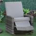 Zipcode Design™ Heffington Swivel Recliner Patio Chair w/ Cushions in Gray/Black | Wayfair BFFDDC2C37AE43AEBD02132D2D6AA83B