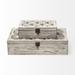 Gracie Oaks Praveen Set of Two Distressed Wooden Boxes Wood in Brown/Gray | 4 H x 14 W x 8 D in | Wayfair 265829BB18F24C8C91E84125903CFEA7
