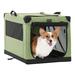 Tucker Murphy Pet™ Adjustable Dog Crate Polyester in Green | 19 H x 30 W x 20 D in | Wayfair FC02179E151846818D9396A8C6F42B73