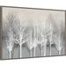 Millwood Pines Amyriah Trees On Gray Framed On Canvas by Kate Bennett Print Canvas in Gray/White | 23 H x 33 W x 2 D in | Wayfair