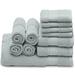 Latitude Run® Kimmarie Bathroom 11 Piece 100% Cotton Bath Towels Hand Towels Wash Cloths Set 100% Cotton in Gray | 27 W in | Wayfair