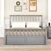 Red Barrel Studio® Standard Bed Wood in Brown/Gray | 43.3 H x 64.6 W x 87.4 D in | Wayfair 970C1C98214249B4BD8D8639F81CB522