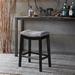 Red Barrel Studio® Nandhan Stool Wood/Upholstered in Gray/Black | 27.36 H x 14.37 W x 20 D in | Wayfair ECAE2B43CB2D4B2A9374C315CB54AD28