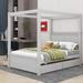 Red Barrel Studio® Pritee Wood Full Size Canopy Platform Bed Wood in White | 71.2 H x 56.9 W x 79.5 D in | Wayfair 082718B40B5B43FC809A2115846E9F0A