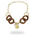 Women's Gold Hera Evil Eye Necklace Linya Jewellery