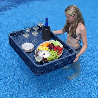 Sunjoy Floating Pool Tray 36x24'' Aluminum Frame Pool Accessory Tray