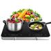 COOKTRON 1800W 120V Portable Double Burner Electric Induction Cooktop w/Knobs - 5.84