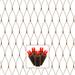 Vickerman 150 Red Wide Angle LED Single Mold Christmas Net Light Set, Brown Wire
