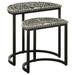 Coaster Furniture Zakiya 2-piece Demilune Nesting Table Black and White - 20.00'' x 13.00'' x 21.00''