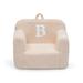 Personalized Monogram Cozee Sherpa Chair - Customize with Letter B - Foam Kids Chair for Ages 18 Months and Up