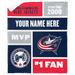 The Northwest Group Columbus Blue Jackets 50'' x 60'' Personalized Silk Touch Sherpa Throw Blanket