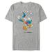 Men's Heather Gray Donald Duck Jump T-Shirt