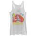 Juniors White The Little Mermaid Tri-Blend Tank Top