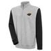 Men's Antigua Heather Gray/Black Minnesota Wild Victory Colorblock Quarter-Zip Pullover Top