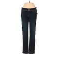 Hudson Jeans Jeans - Mid/Reg Rise Straight Leg Denim: Blue Bottoms - Women's Size 26 - Dark Wash