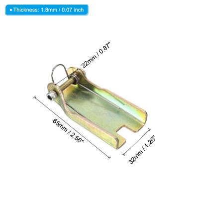 2.5 Inch Hook Safety Latch Kit, 4 Pack Metal Towing Hitch Replacement, Golden - Golden Tone