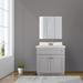 Design House 597682 Brookings Shaker 2-Door Bathroom Vanity with Cultured Marble 4 inch Centerset White on White Top