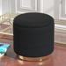 Living Room Furniture Round Pouf Modern Velvet Storage Cloud Ottoman Fabric Stool