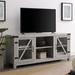 Farmhouse 58" TV Stand with Glass Doors in Stone Gray - 58 inches