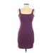 American Apparel Casual Dress - Mini Square Sleeveless: Red Dresses - Women's Size Medium