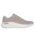 Skechers Men's Arch Fit 2.0 - Road Wave Sneaker | Size 13.0 Extra Wide | Taupe/Orange | Textile/Synthetic | Vegan | Machine Washable